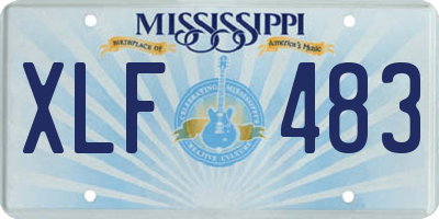 MS license plate XLF483