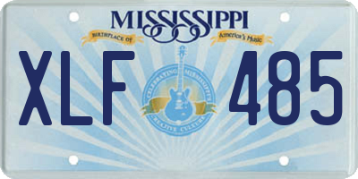 MS license plate XLF485