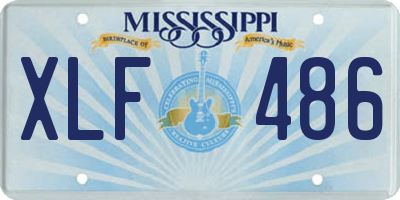 MS license plate XLF486
