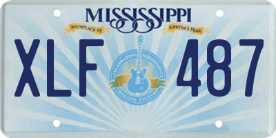 MS license plate XLF487