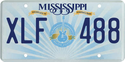 MS license plate XLF488