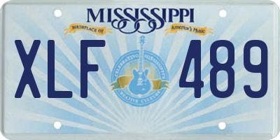 MS license plate XLF489