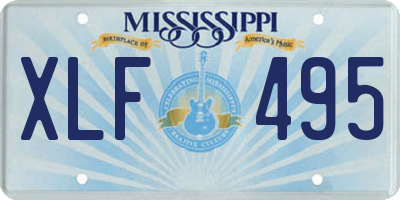 MS license plate XLF495