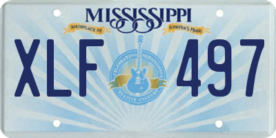 MS license plate XLF497