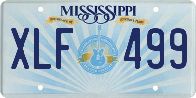 MS license plate XLF499