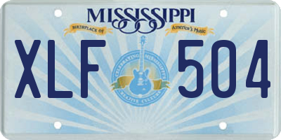 MS license plate XLF504