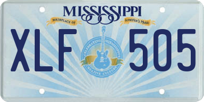MS license plate XLF505