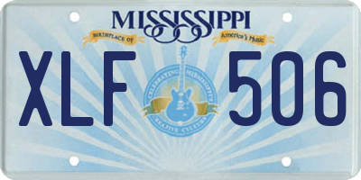MS license plate XLF506