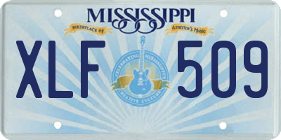 MS license plate XLF509