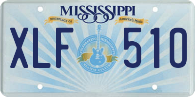 MS license plate XLF510