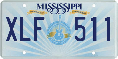 MS license plate XLF511