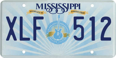 MS license plate XLF512