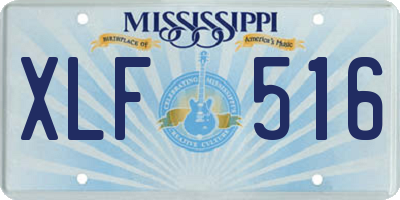 MS license plate XLF516