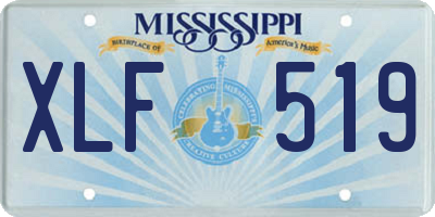 MS license plate XLF519