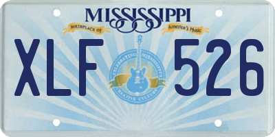 MS license plate XLF526