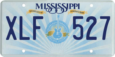 MS license plate XLF527