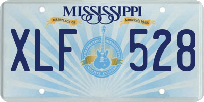 MS license plate XLF528