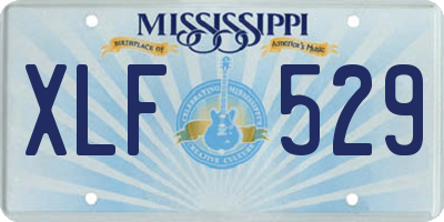 MS license plate XLF529