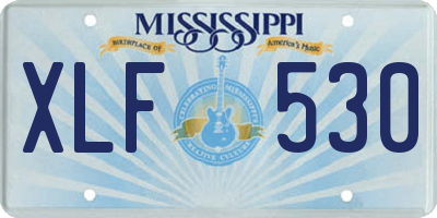 MS license plate XLF530