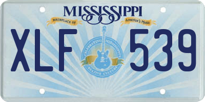 MS license plate XLF539