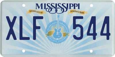 MS license plate XLF544
