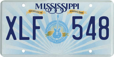 MS license plate XLF548