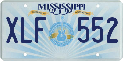 MS license plate XLF552