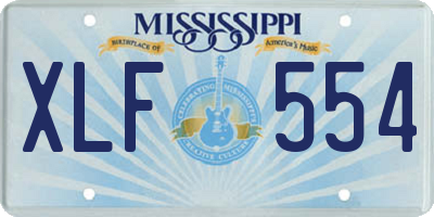 MS license plate XLF554
