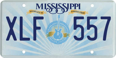 MS license plate XLF557