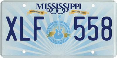 MS license plate XLF558