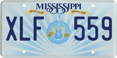 MS license plate XLF559