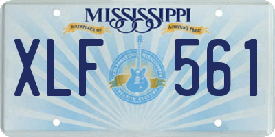 MS license plate XLF561