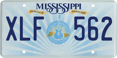 MS license plate XLF562