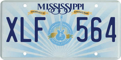 MS license plate XLF564