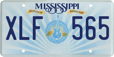 MS license plate XLF565