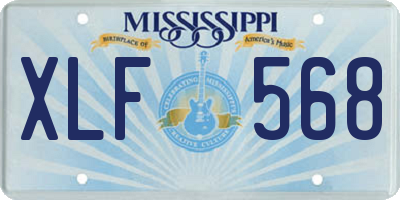 MS license plate XLF568