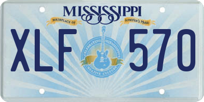 MS license plate XLF570