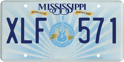 MS license plate XLF571
