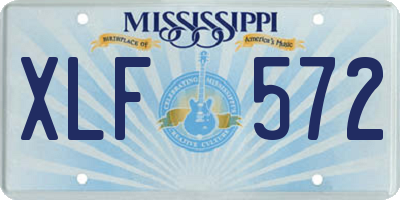 MS license plate XLF572