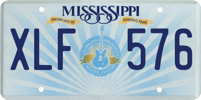 MS license plate XLF576