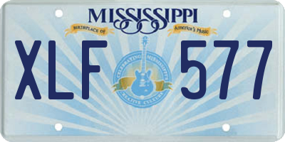 MS license plate XLF577