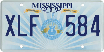 MS license plate XLF584