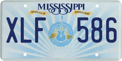 MS license plate XLF586