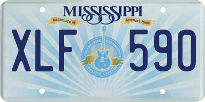 MS license plate XLF590