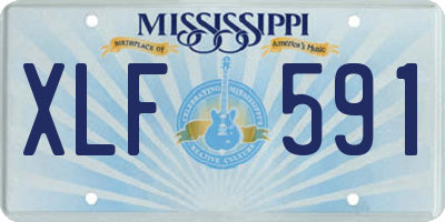MS license plate XLF591