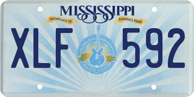 MS license plate XLF592