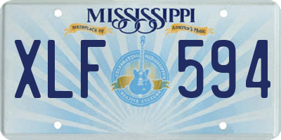 MS license plate XLF594