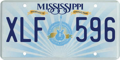 MS license plate XLF596