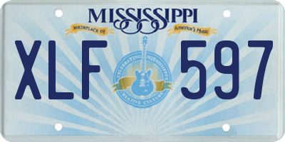 MS license plate XLF597