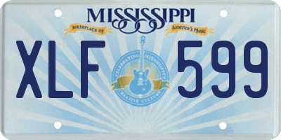 MS license plate XLF599